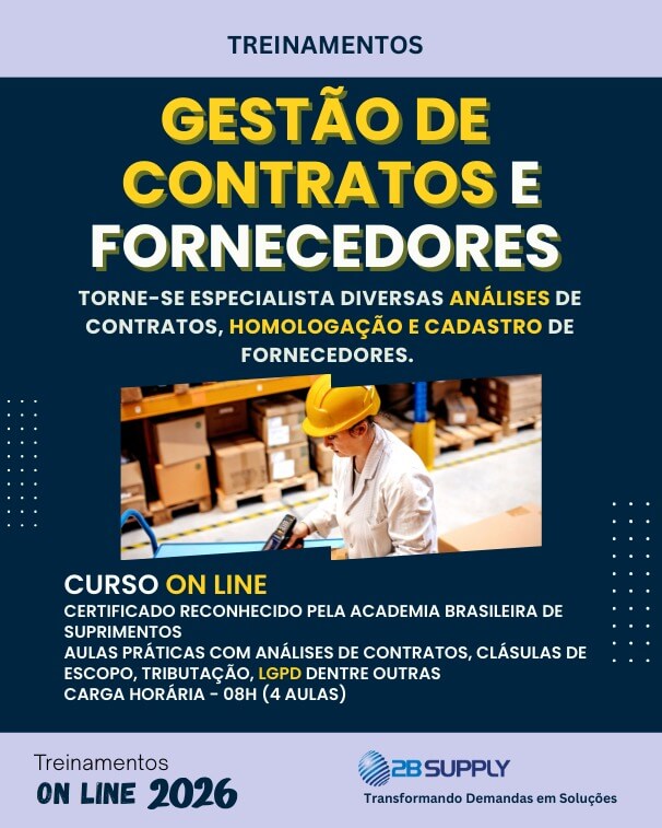 Gestão de contratos e fornecedores - 2BSUPPLY